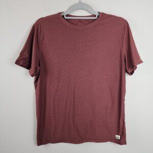 Vuori short sleeve t-shirt performance jersey sz S men brown strato